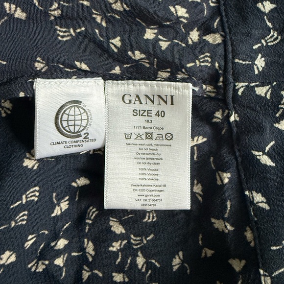 Ganni Bara Crepe Wrap Blouse - Picture 4 of 4